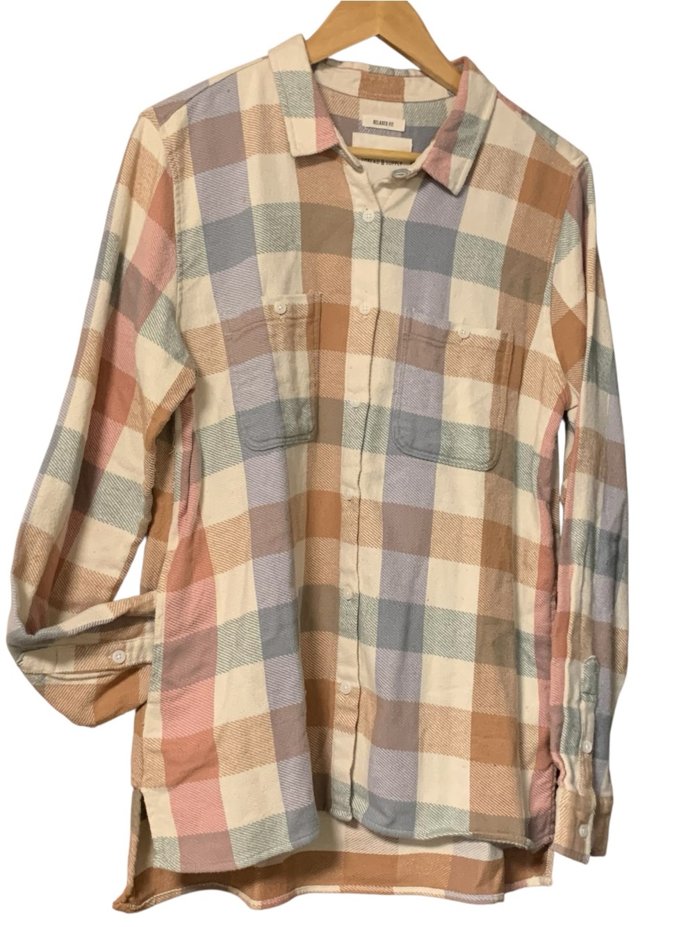 Thread & Supply Shacket L Organic Cotton Flannel Shirt